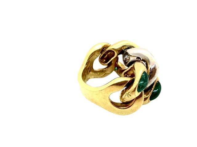 Pomellato, "Tango" ring in yellow gold and diamonds