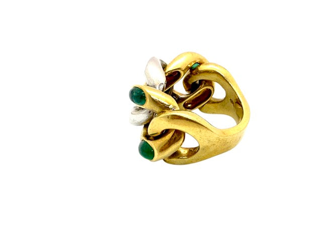 Pomellato, "Tango" ring in yellow gold and diamonds