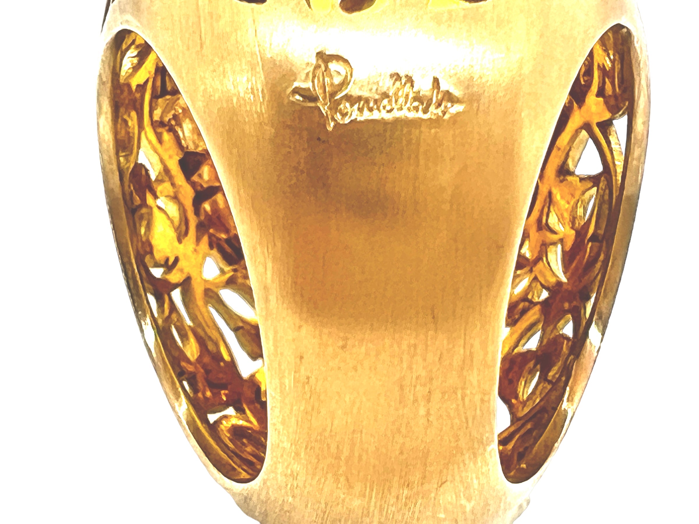 Pomellato, "Arabesque" ring Diamonds, Amber and Rose Gold