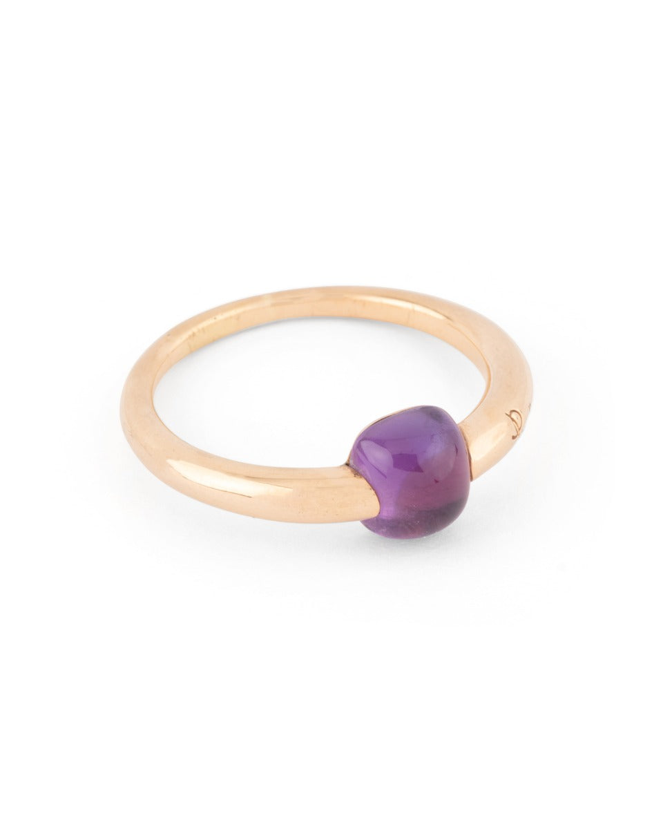 Pomellato, M'ama Non M'ama ring in 18K rose gold and amethyst