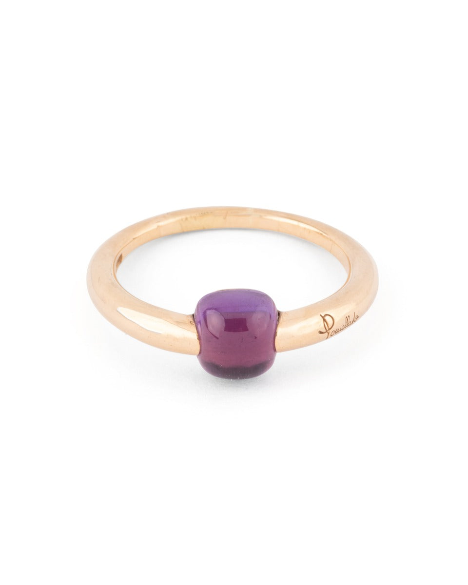 Pomellato, bague M'ama Non M'ama en or rose 18 K et améthyste