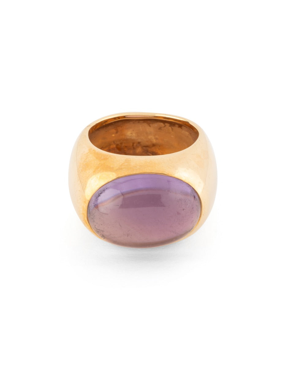 Pomellato bague en or rose 18 K, cabochon tourmaline