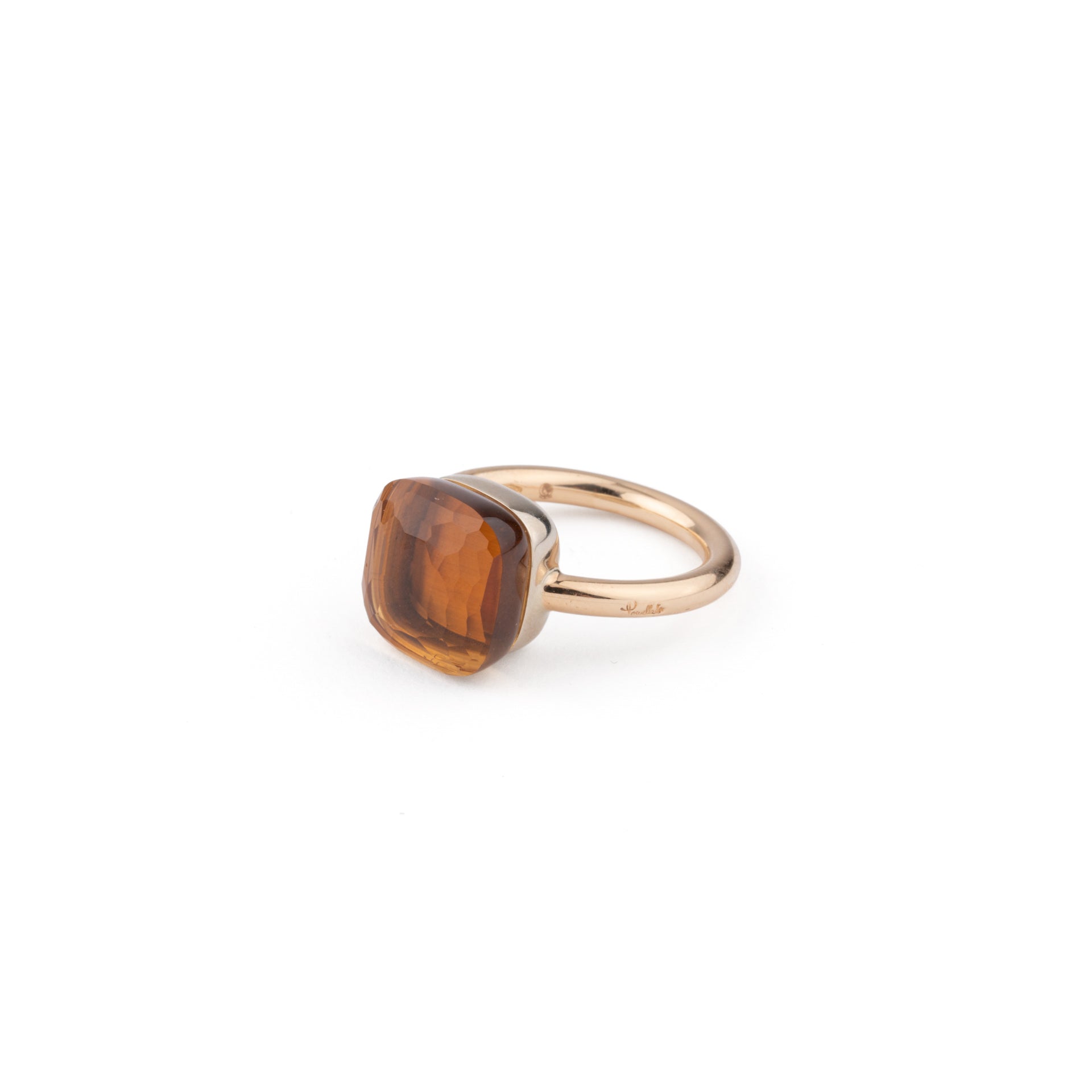 Pomellato, Nudo Maxi ring, pink gold, citrine