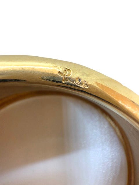 Pomellato vintage, bracelet modèle "Croco" en or rose et diamants - Maison Eloe