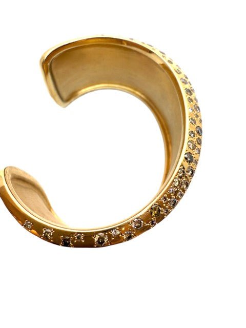 Pomellato vintage, bracelet modèle "Croco" en or rose et diamants - Maison Eloe