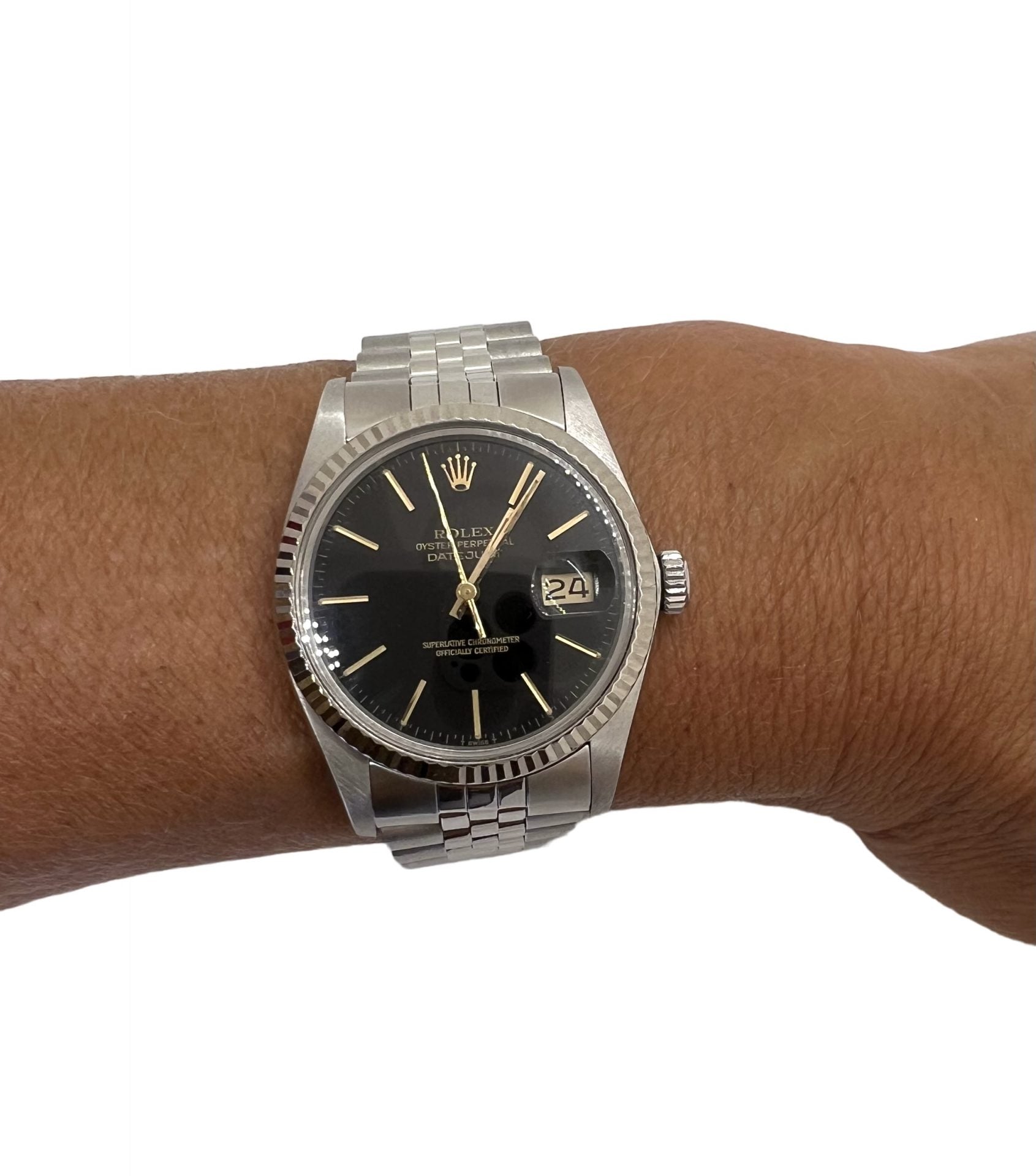 Montre Rolex Datejust or et acier de 1983