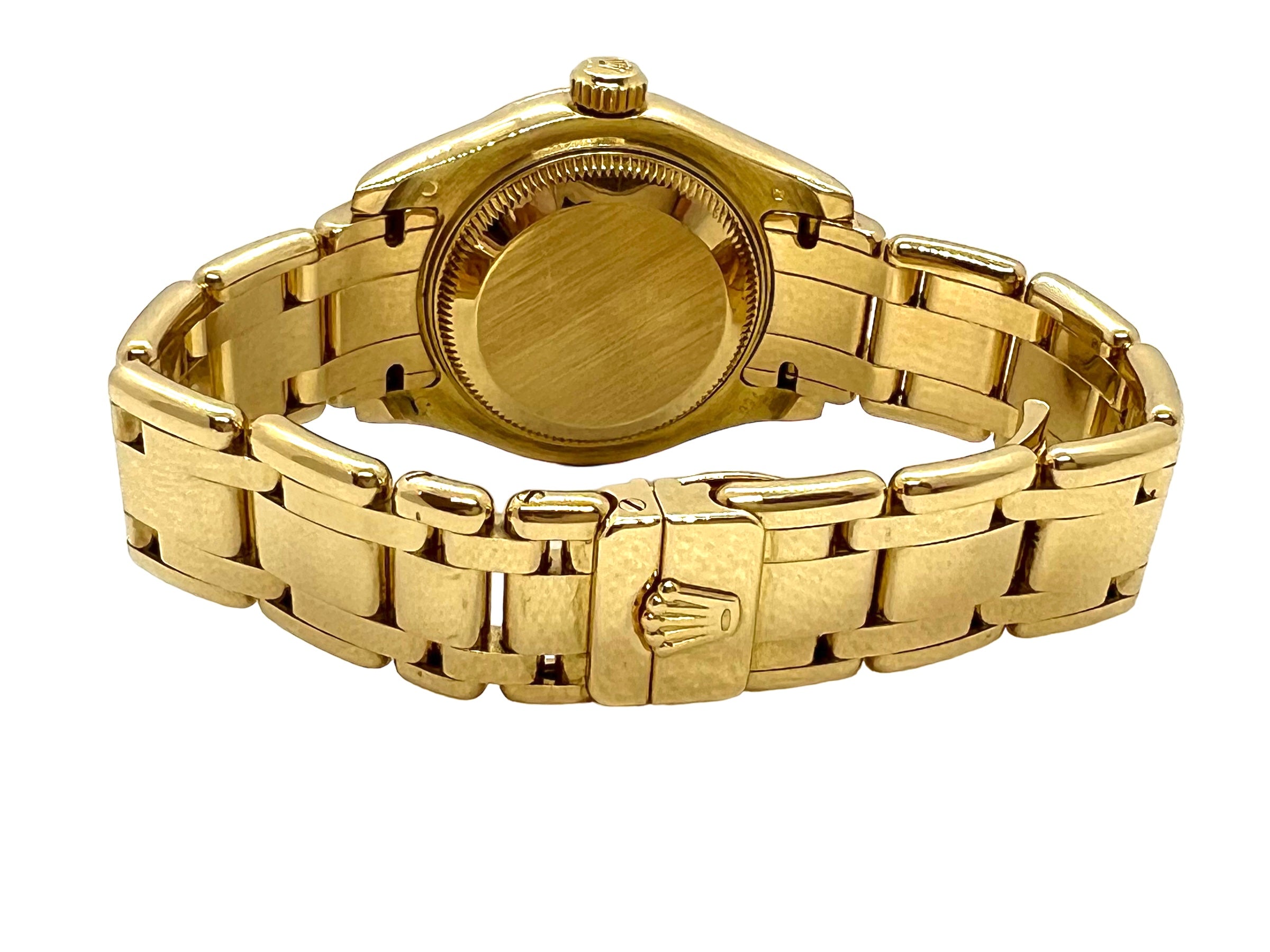 A Rolex Pearl Master watch in yellow gold and diamonds