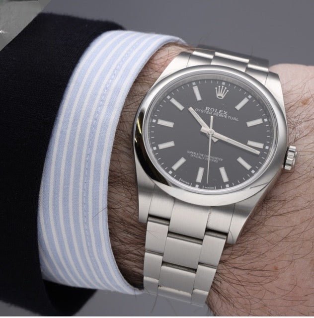 Rolex montre Oyster Perpetual 39 mm acier full set - Maison Eloe