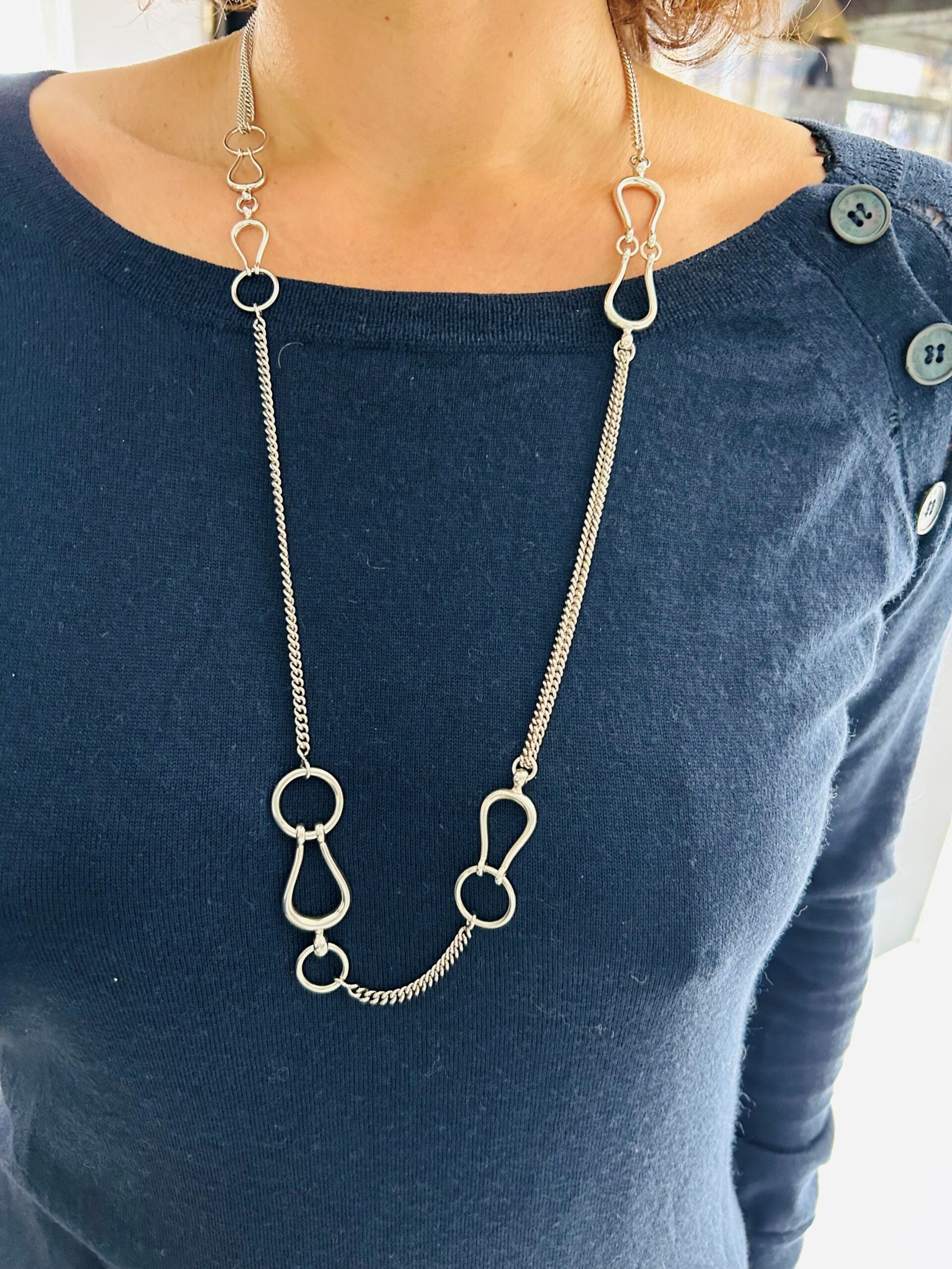 Hermès silver necklace