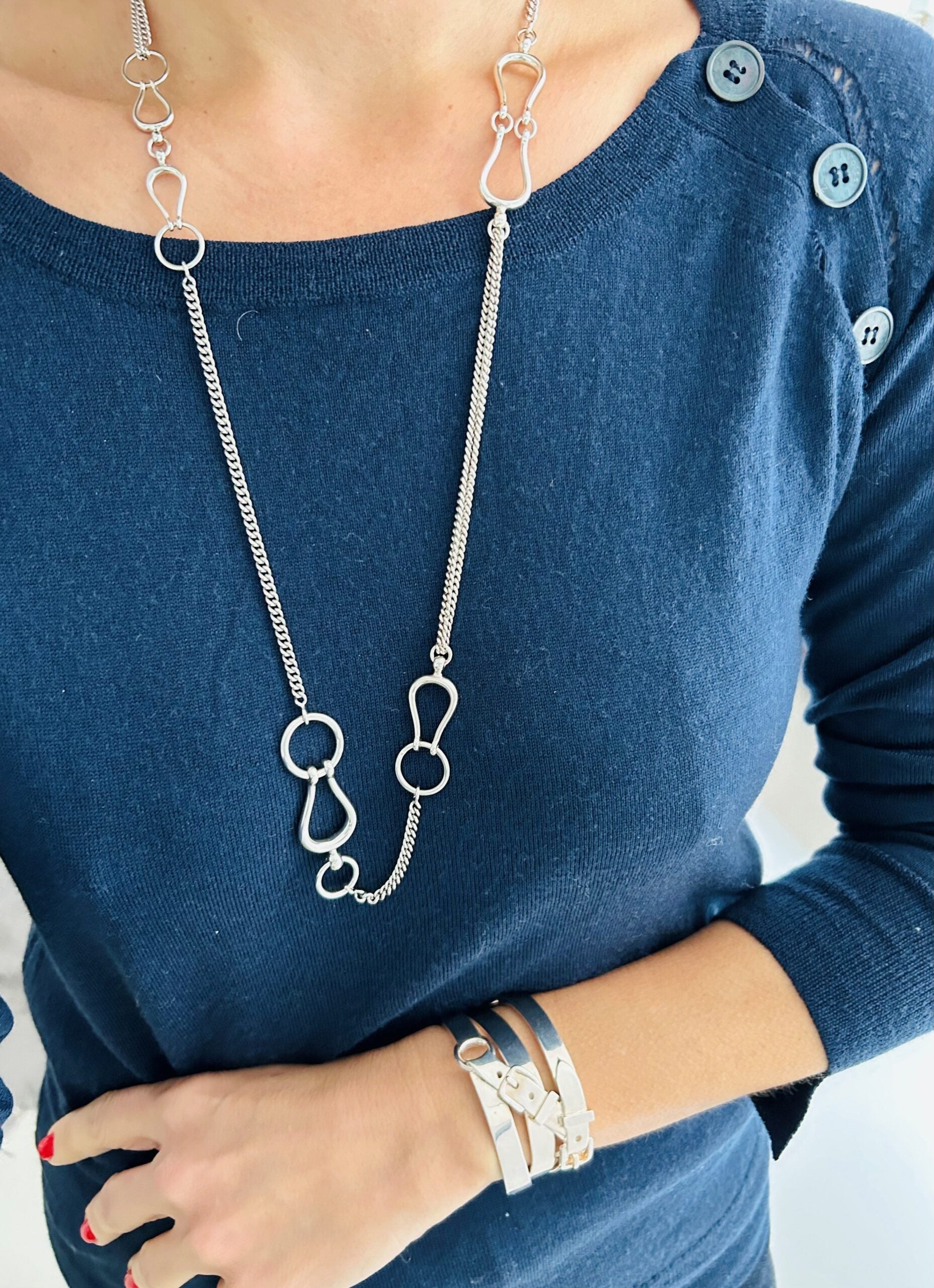 Hermès silver necklace