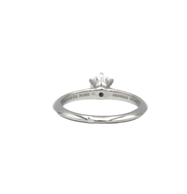 Tiffany & Co "Setting" solitaire ring in platinum set with a 0.45 ct diamond