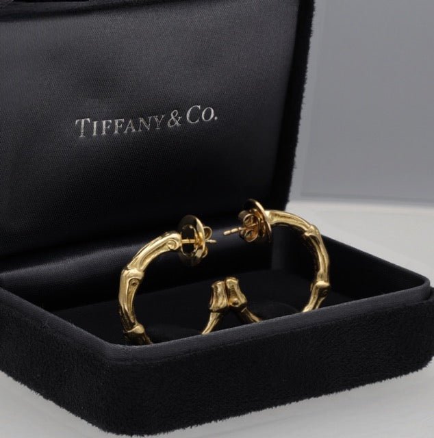 Tiffany & Co, boucles d'oreilles en or jaune vintage - Maison Eloe