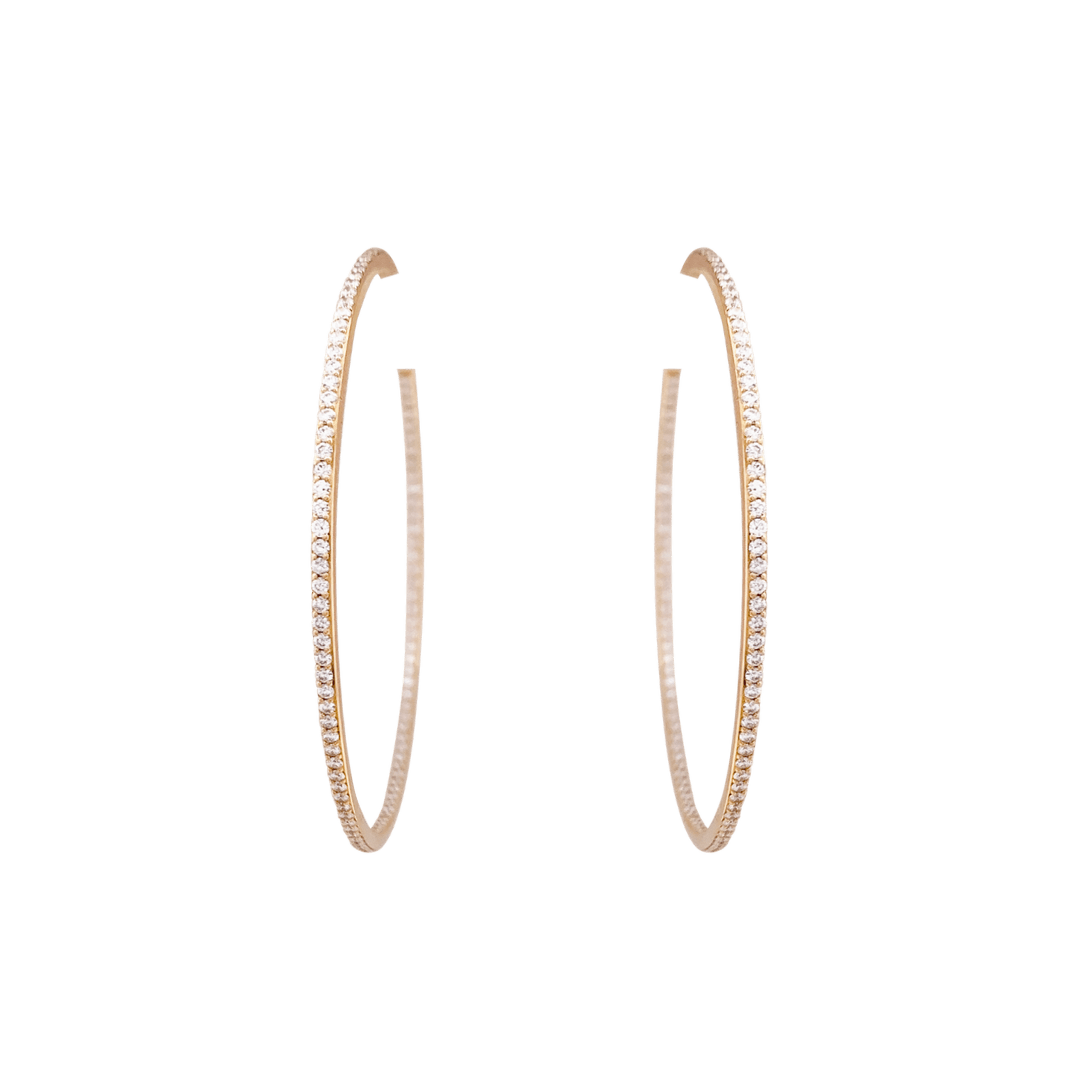 Créoles Messika "New Gatsby" or rose, diamants. - Maison Eloe