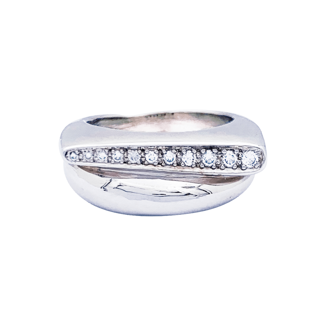 Bague Fred, "Success", en or blanc et diamants. - Maison Eloe