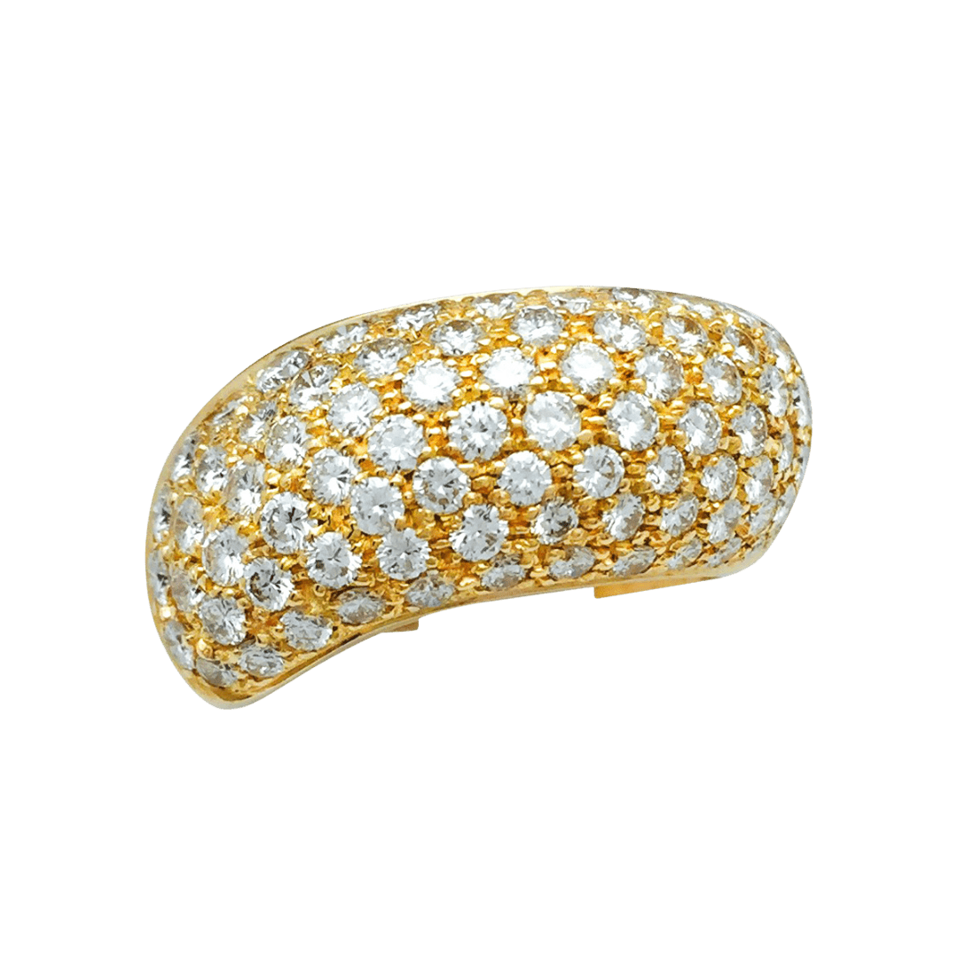 Bague Chaumet, modèle "Hommage à Venise", en or jaune et diamants. T54 - Maison Eloe