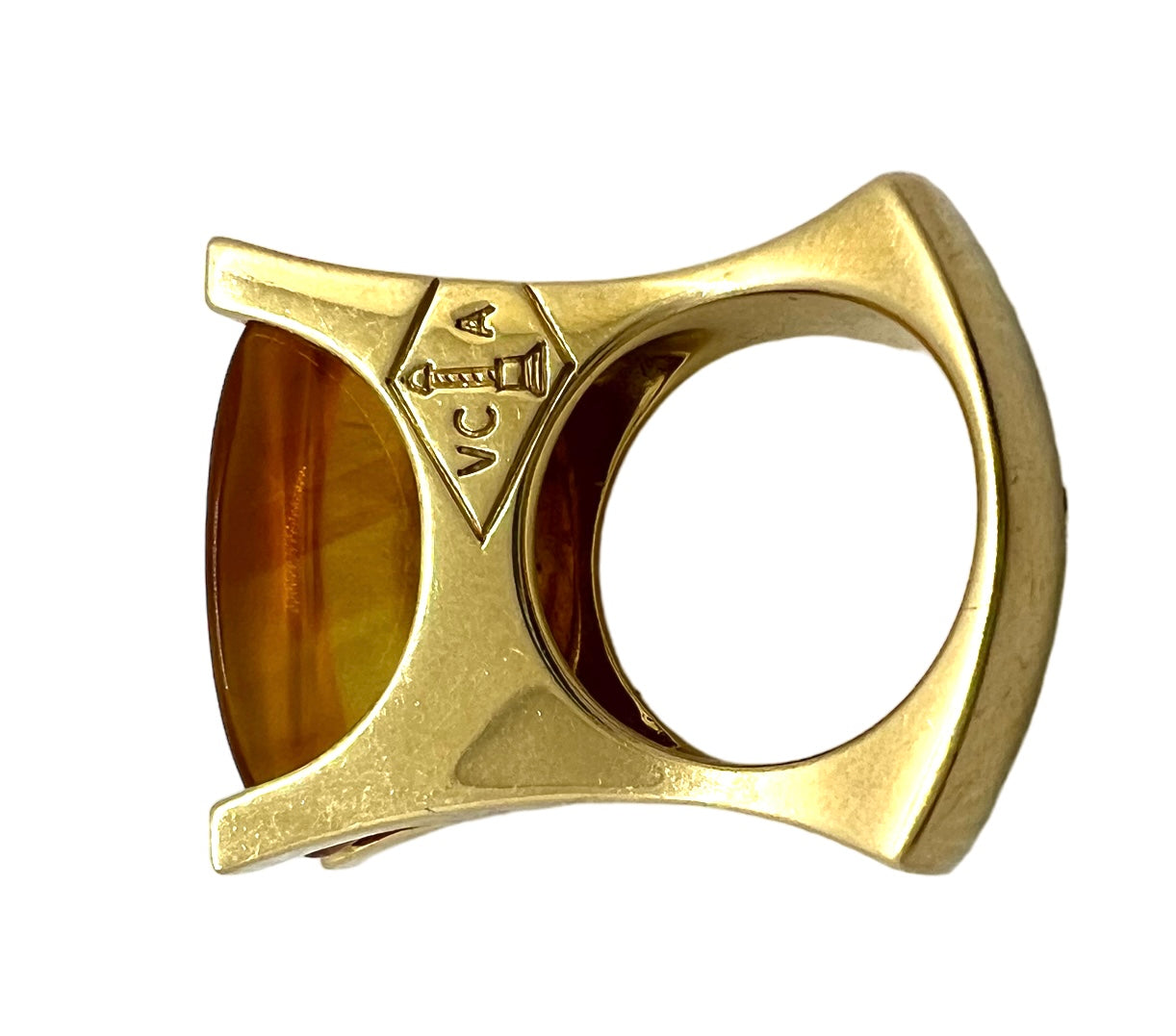 Van Cleef & Arpels ring in gold, citrine and diamonds