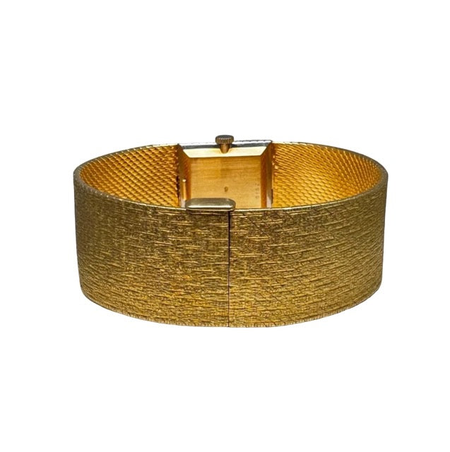 Vacheron Constantin montre vintage en or jaune pavée de diamants