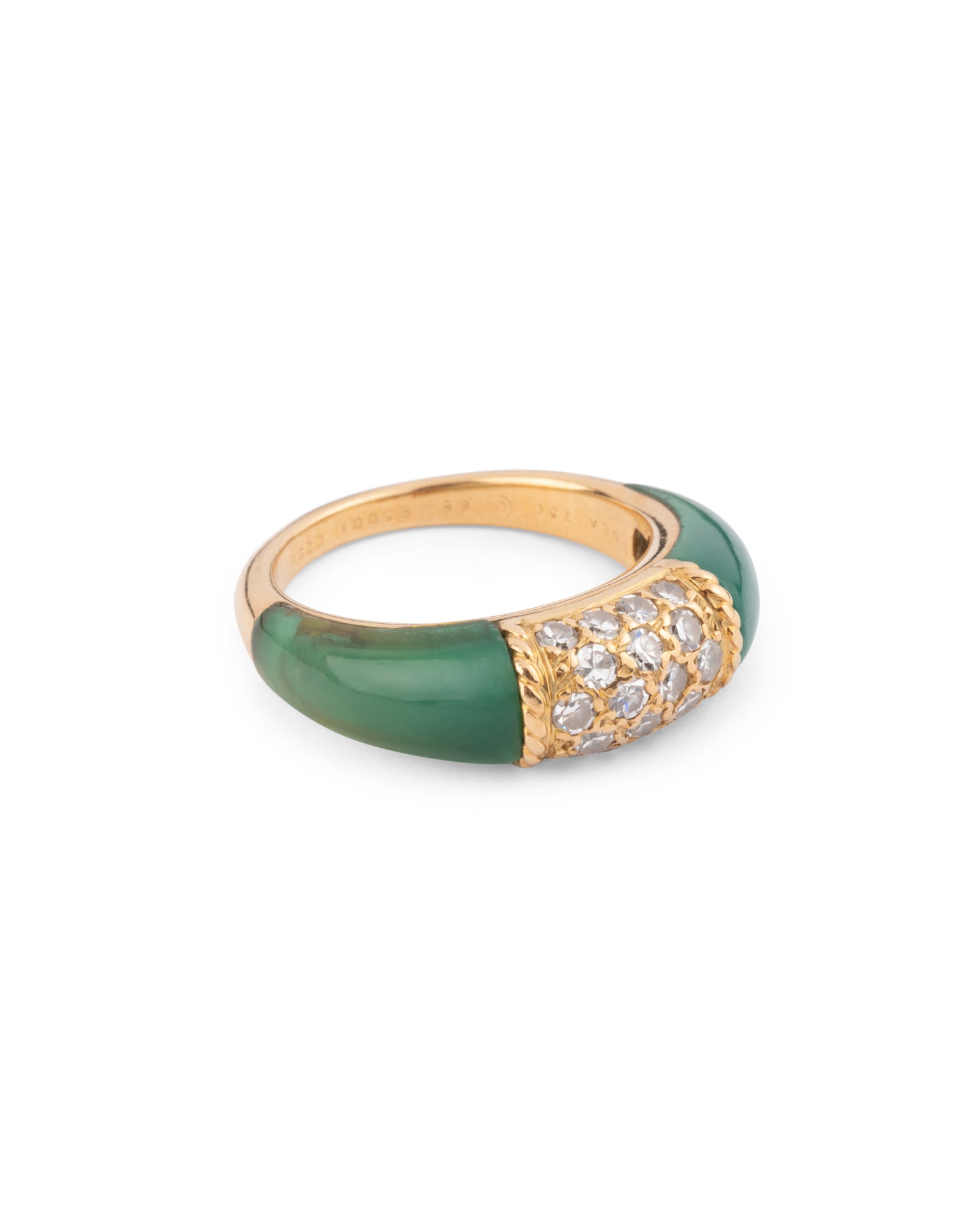 A Van Cleef & Arpels 'Philippines' ring in chrysoprase and 18K yellow gold