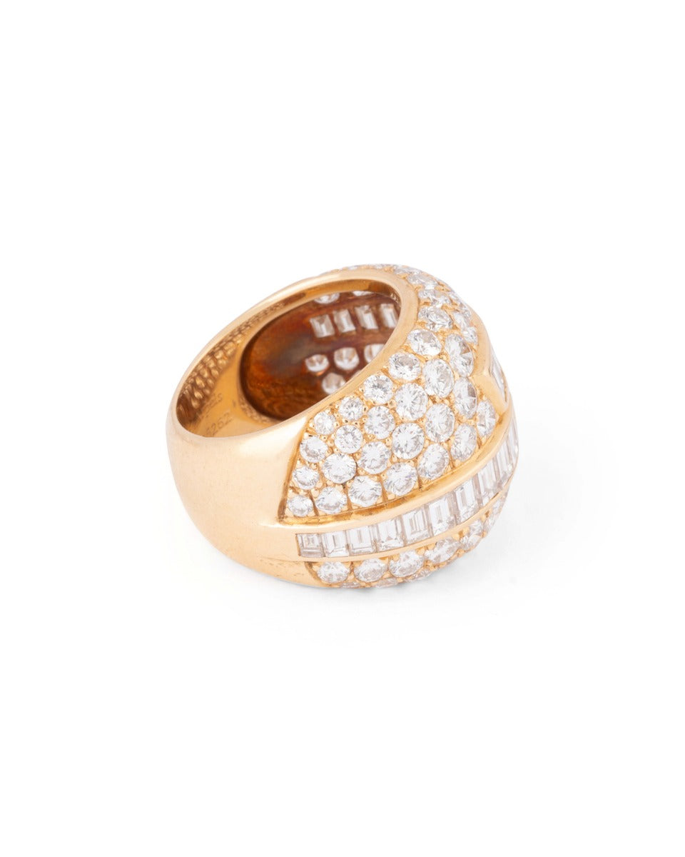 Van Cleef & Arpels, 18K yellow gold and diamond ring