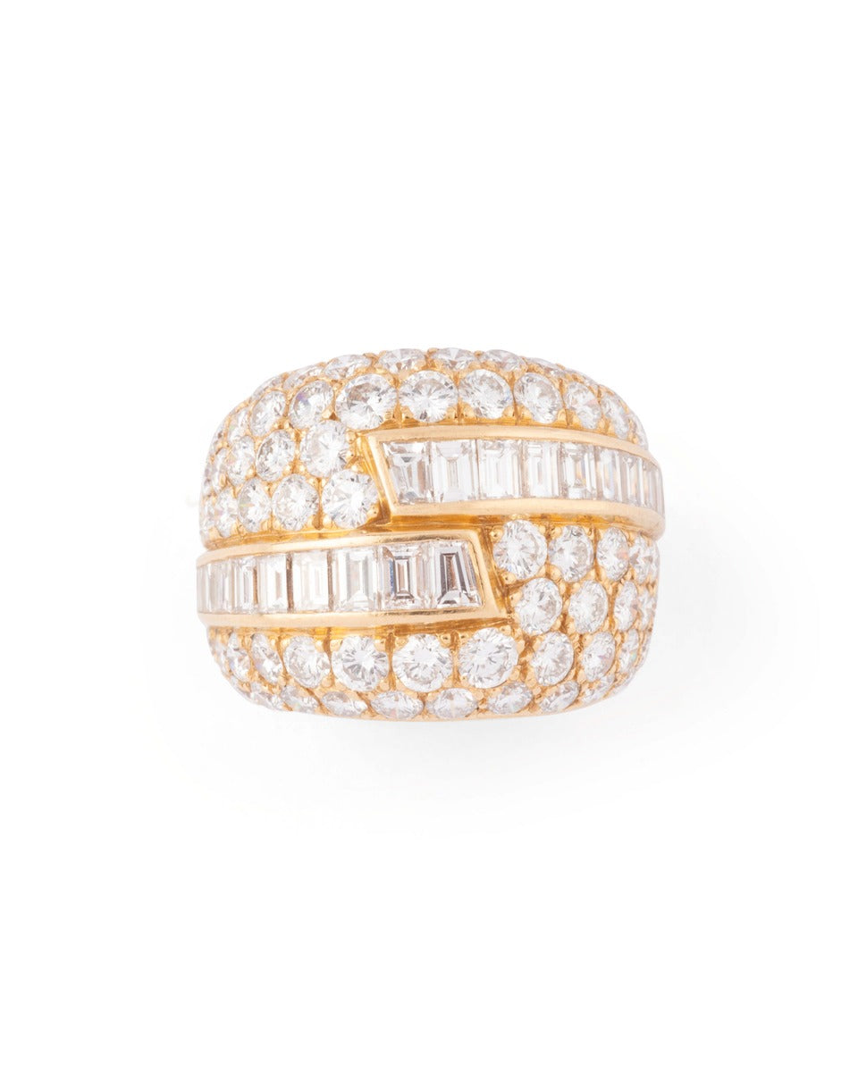 Van Cleef & Arpels, 18K yellow gold and diamond ring