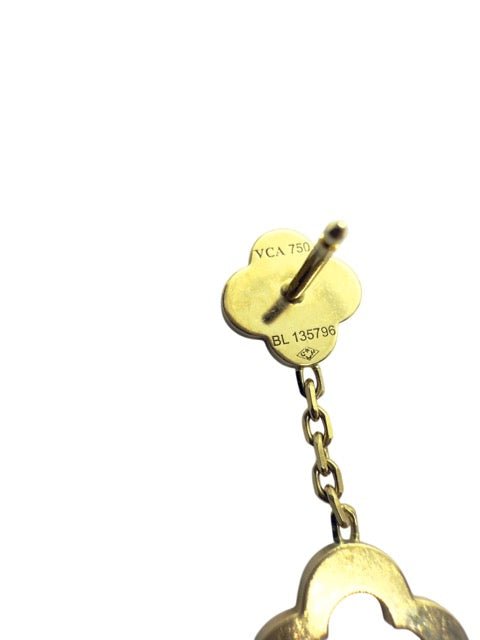 Van Cleef & Arpels, boucles d'oreilles pendantes Byzantine Alhambra or jaune 18K - Maison Eloe