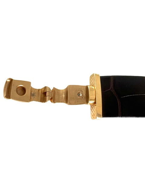 Van Cleef & Arpels, Montre Cadenas, Or jaune, Diamants et Cuir exotique