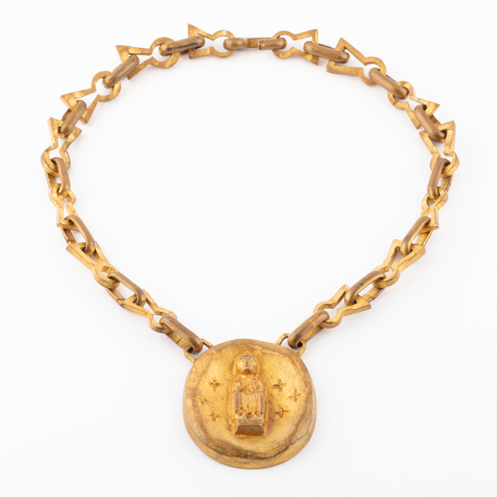 Collier signé Line Vautrin représentant "Sainte Foi"