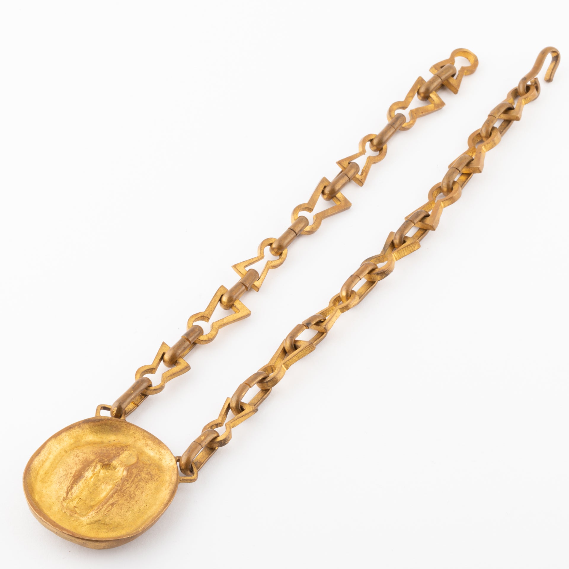 Necklace signed Line Vautrin representing "Sainte Foi"