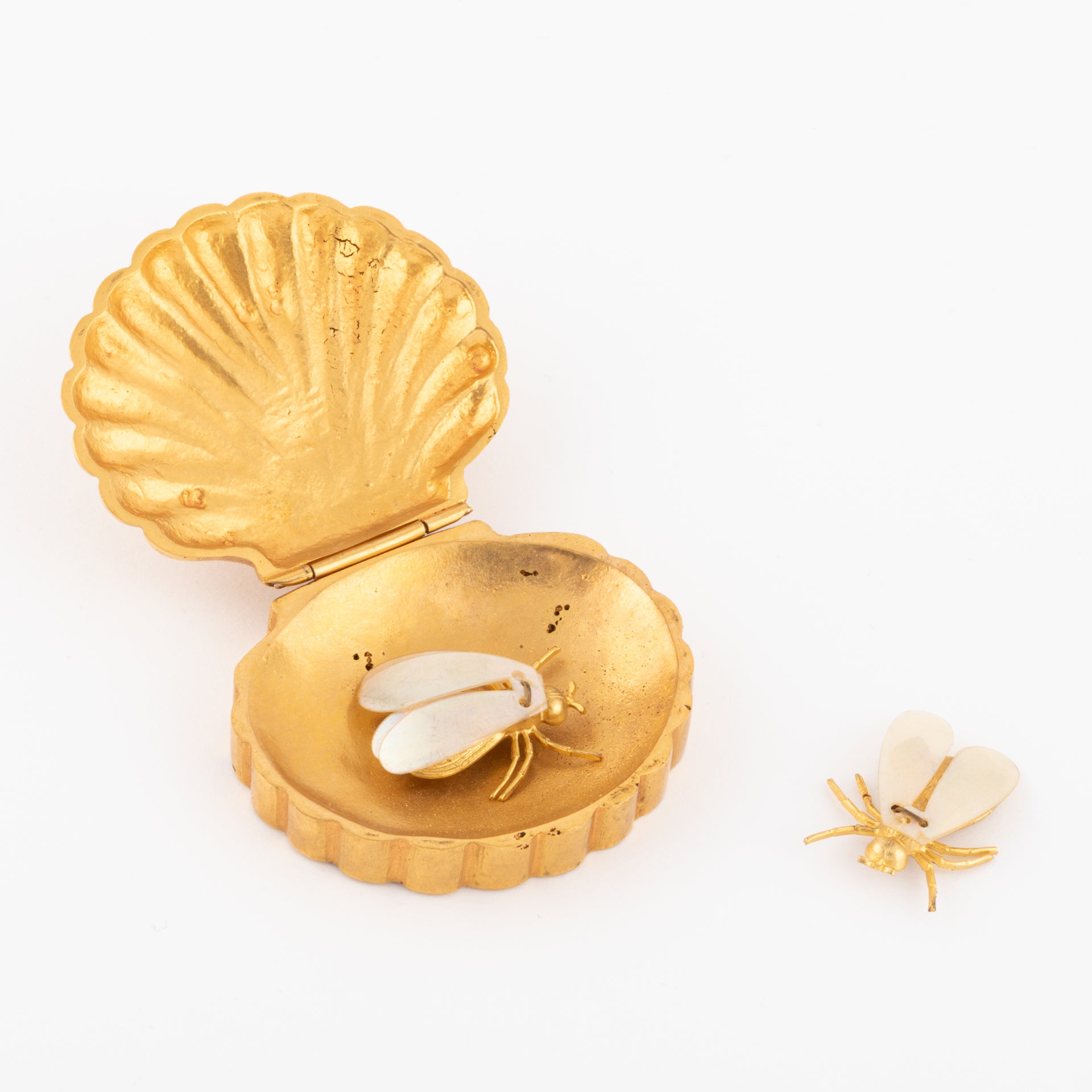 Boite coquillage signée Line Vautrin