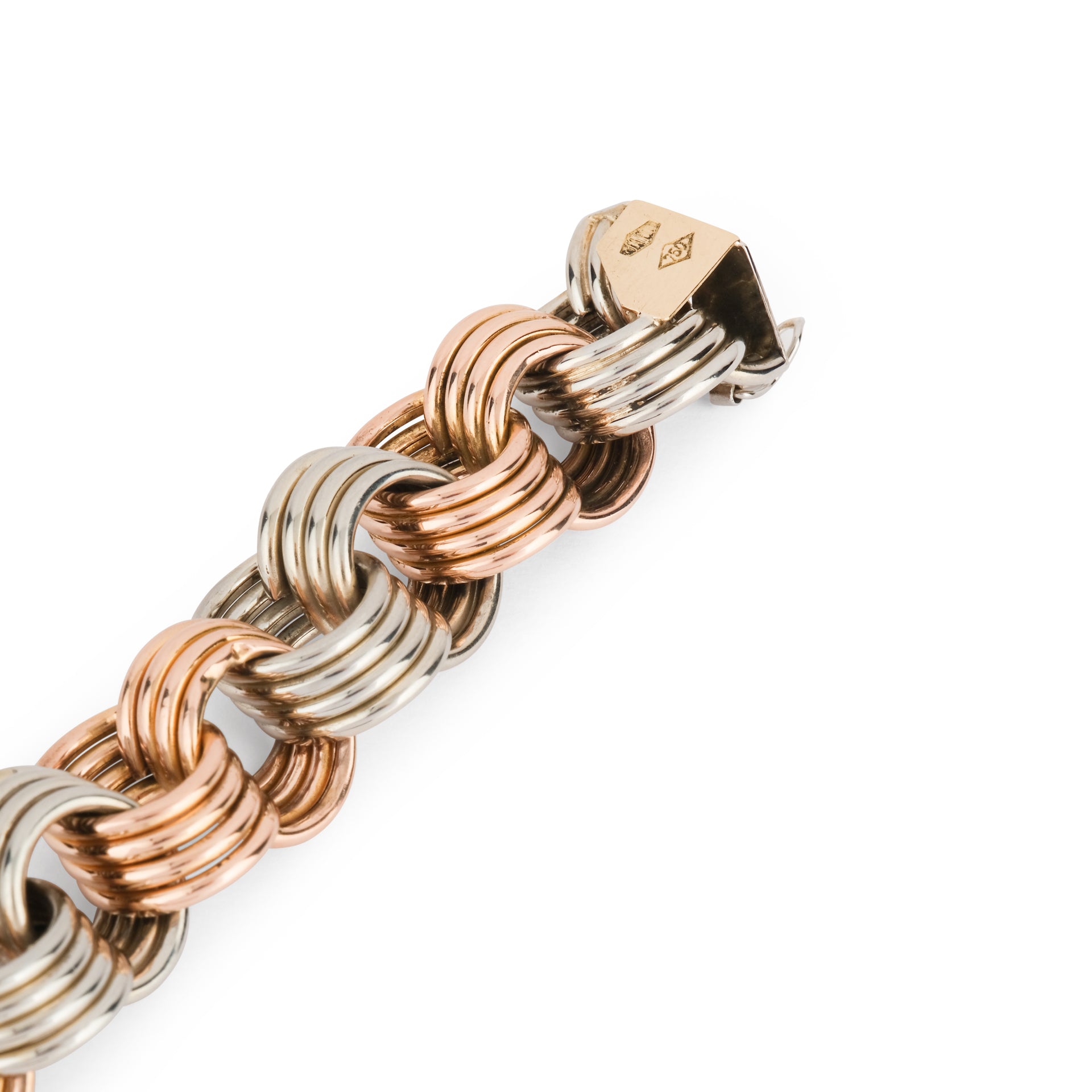 Bracelet signed Marchisio yellow gold and white gold