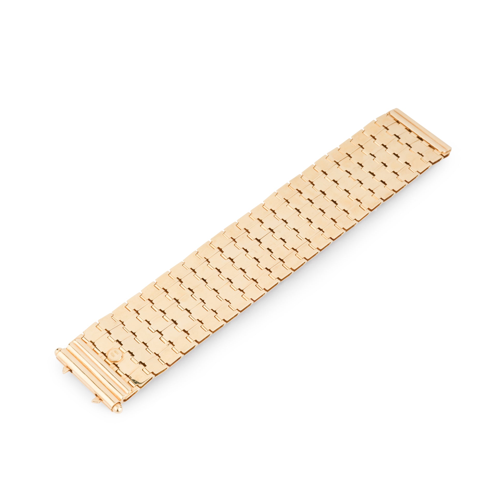 Un bracelet vintage signé Mario di Meola en or jaune et cabochon d'émeraudes, rubis et saphirs