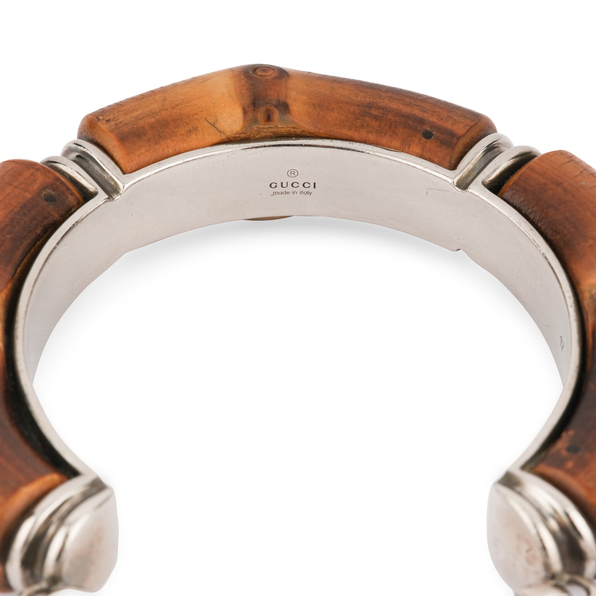 Gucci, Bracelet Argent, Bambou et Email