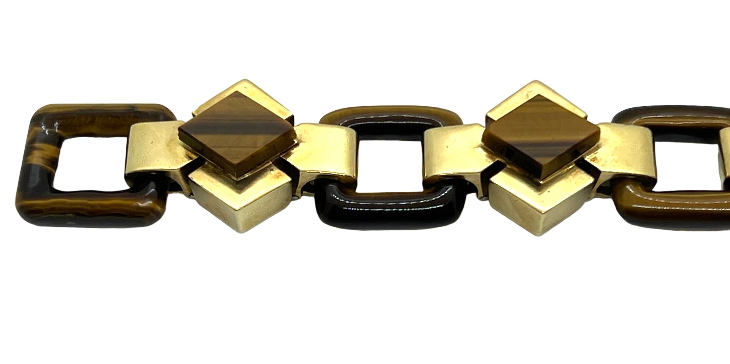 Wander, Yellow gold and Tiger's Eye bracelet