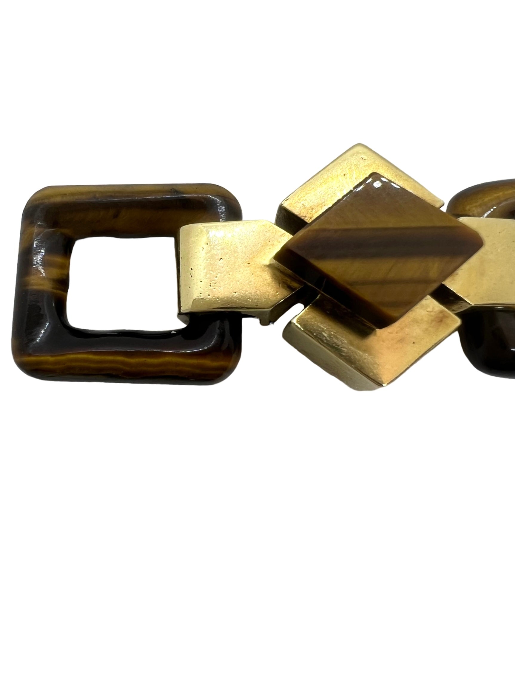 Wander, Yellow gold and Tiger's Eye bracelet