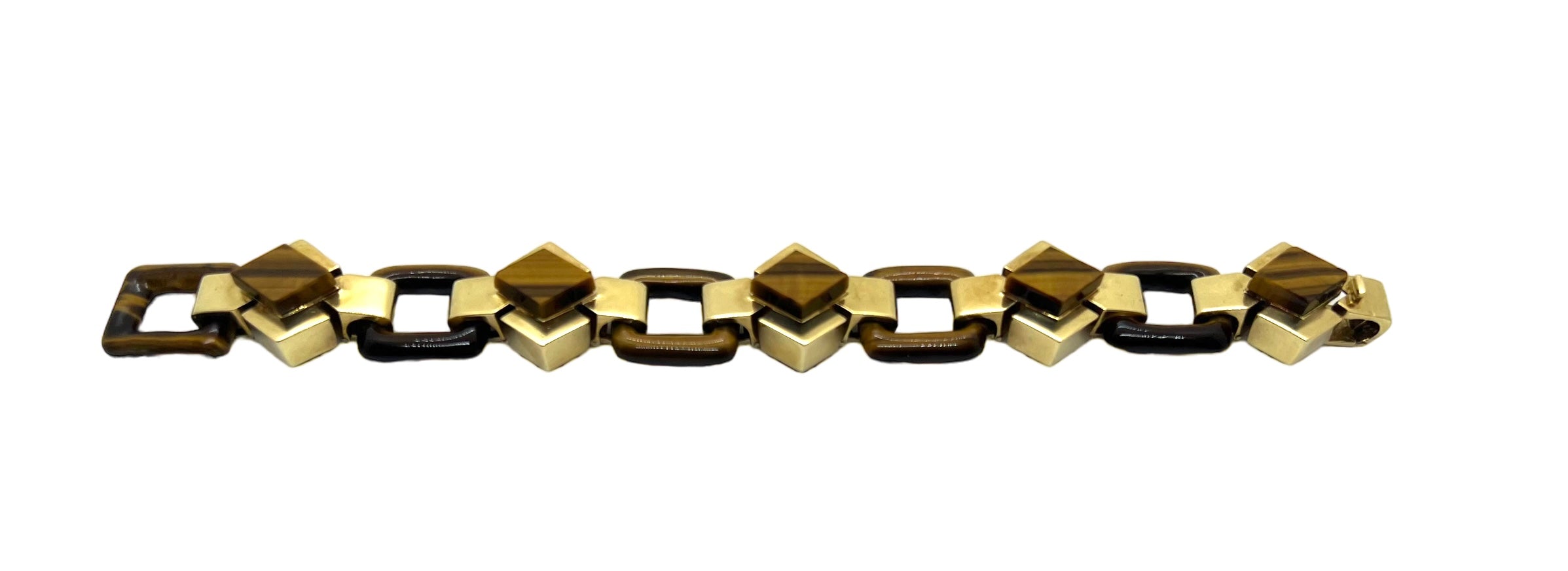 Wander, Yellow gold and Tiger's Eye bracelet