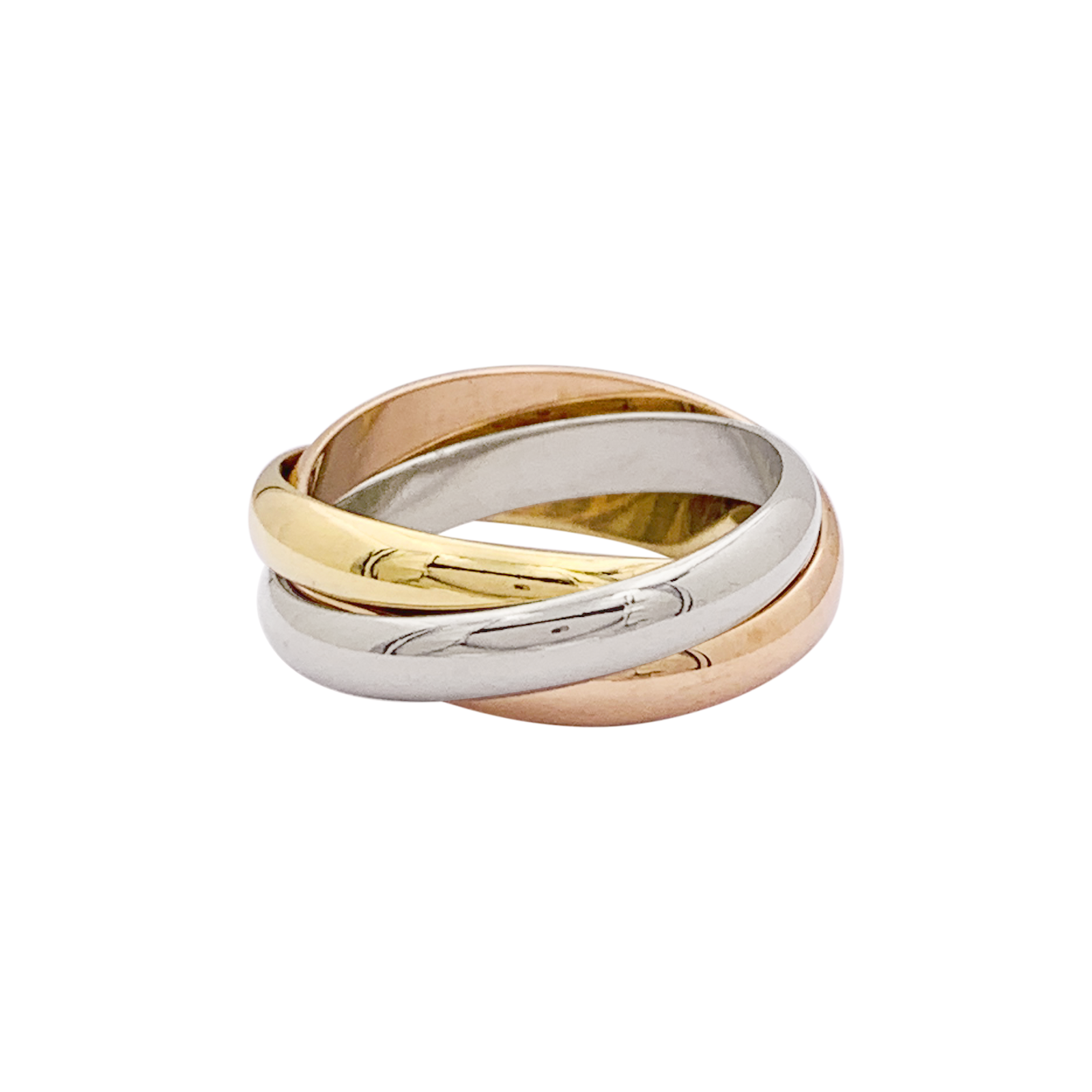 Bague Cartier, "Trinity Classique", trois ors.