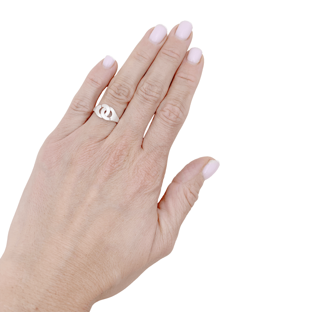 Bague Dinh Van, "Menottes R8", or blanc.