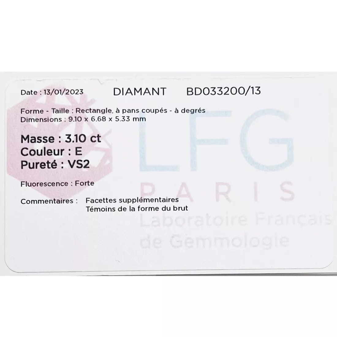 Bague taille émeraude, or blanc. - Maison Eloe