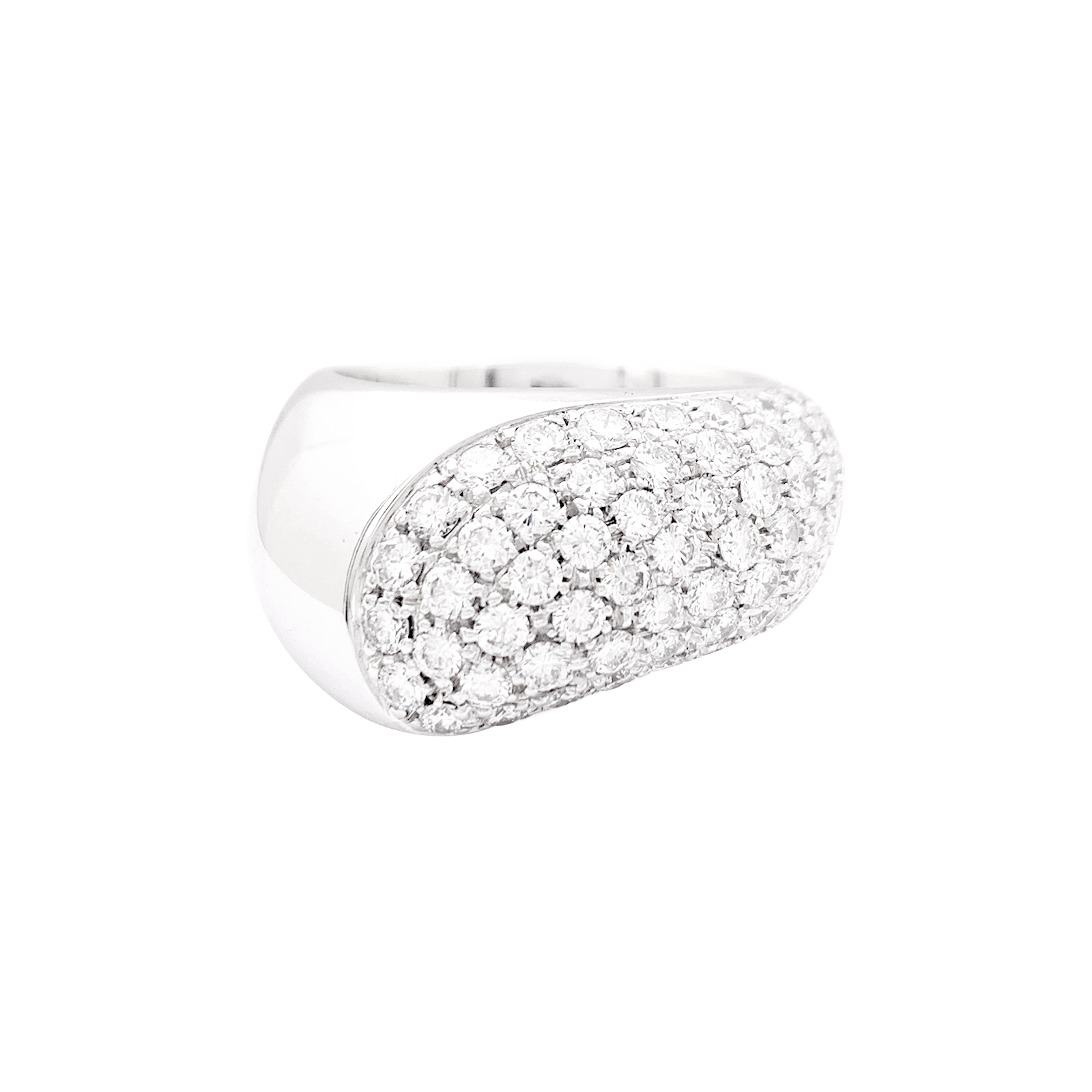 Bague Chaumet, "Hommage à Venise", or blanc, diamants.