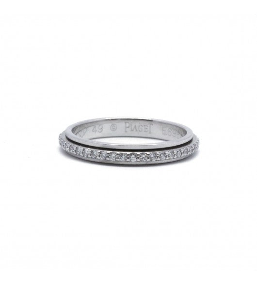 Piaget, Bague Alliance "Possession" Or Blanc, Diamants