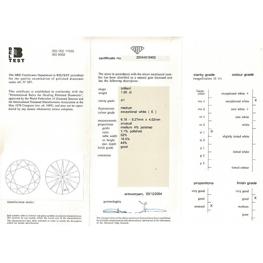 Bague solitaire en or rose, diamant 1 carat. - Maison Eloe