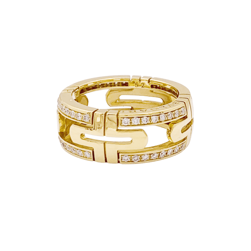 Bague Bulgari, "Parentesi", or jaune et diamants.