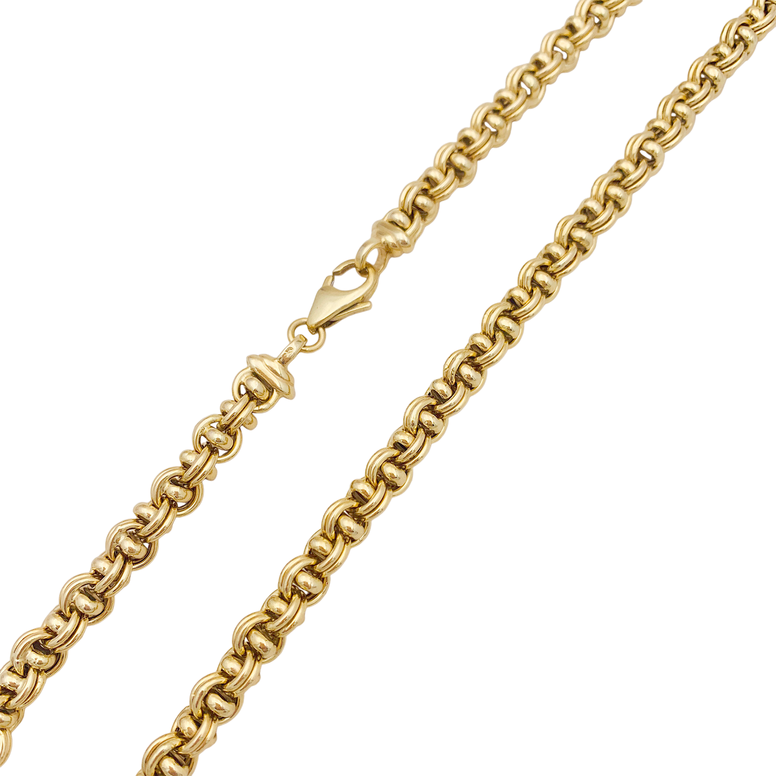 Collier maille fantaisie en or jaune. 70,9 grammes