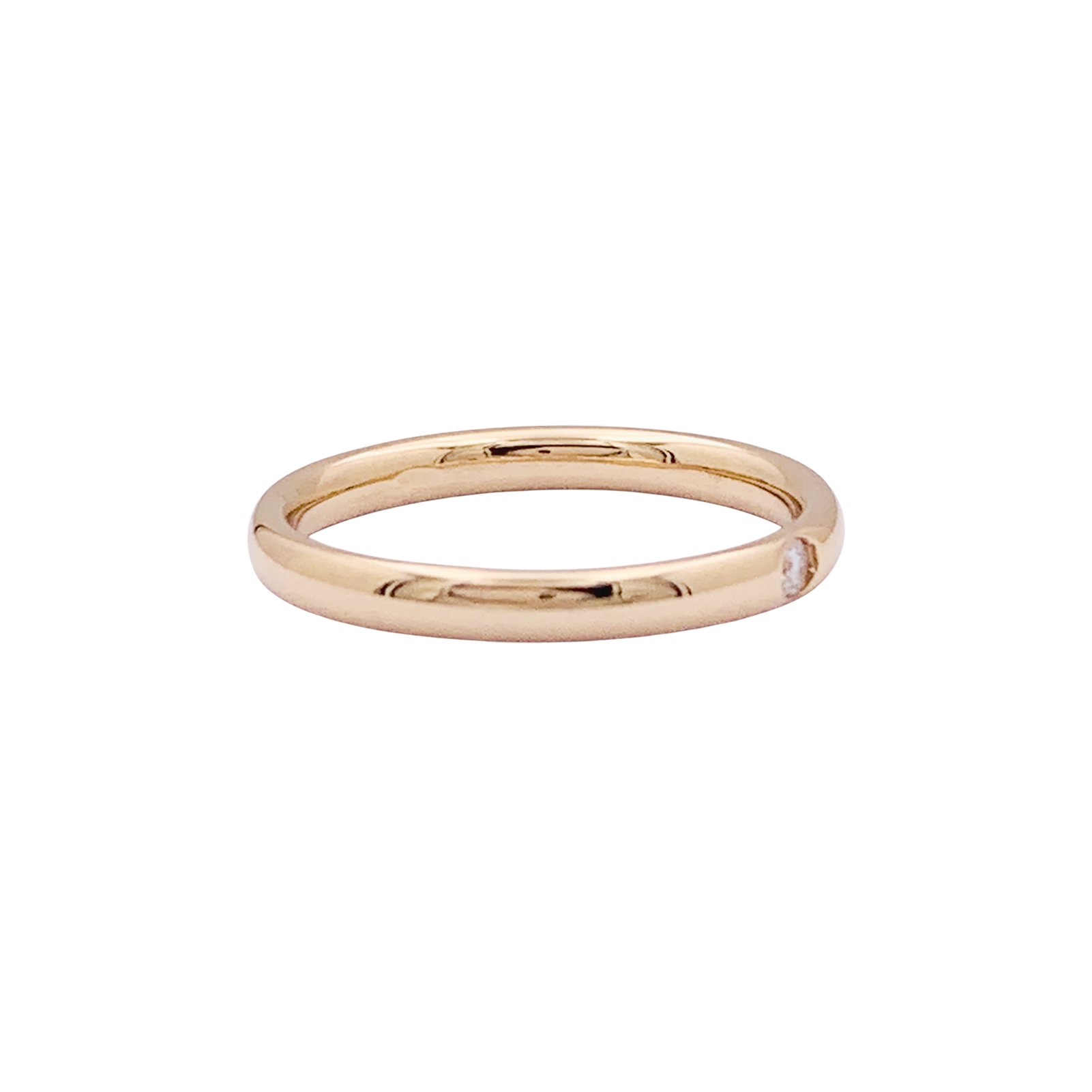 Bague Pomellato, "Lucciole", or rose, diamant.