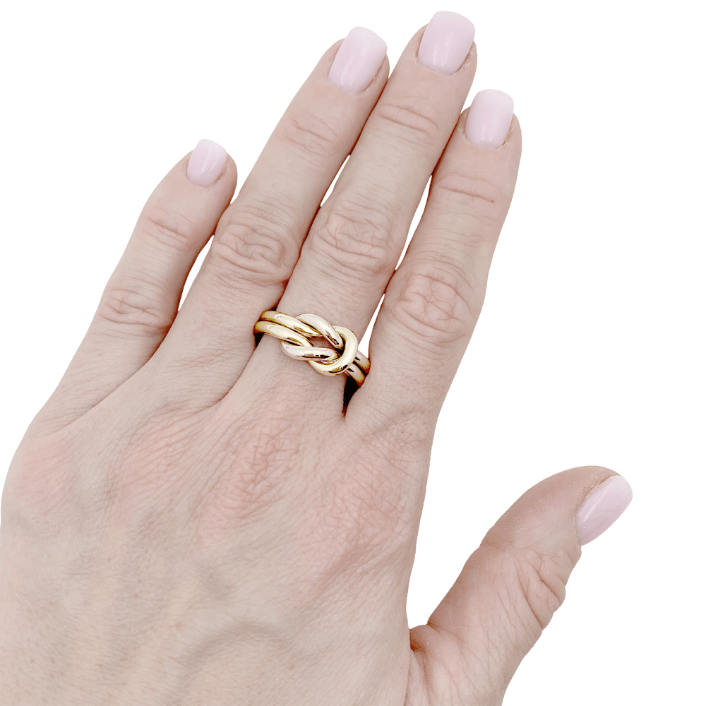 Bague Cartier, "Noeud d'Héraclès" deux ors. - Maison Eloe