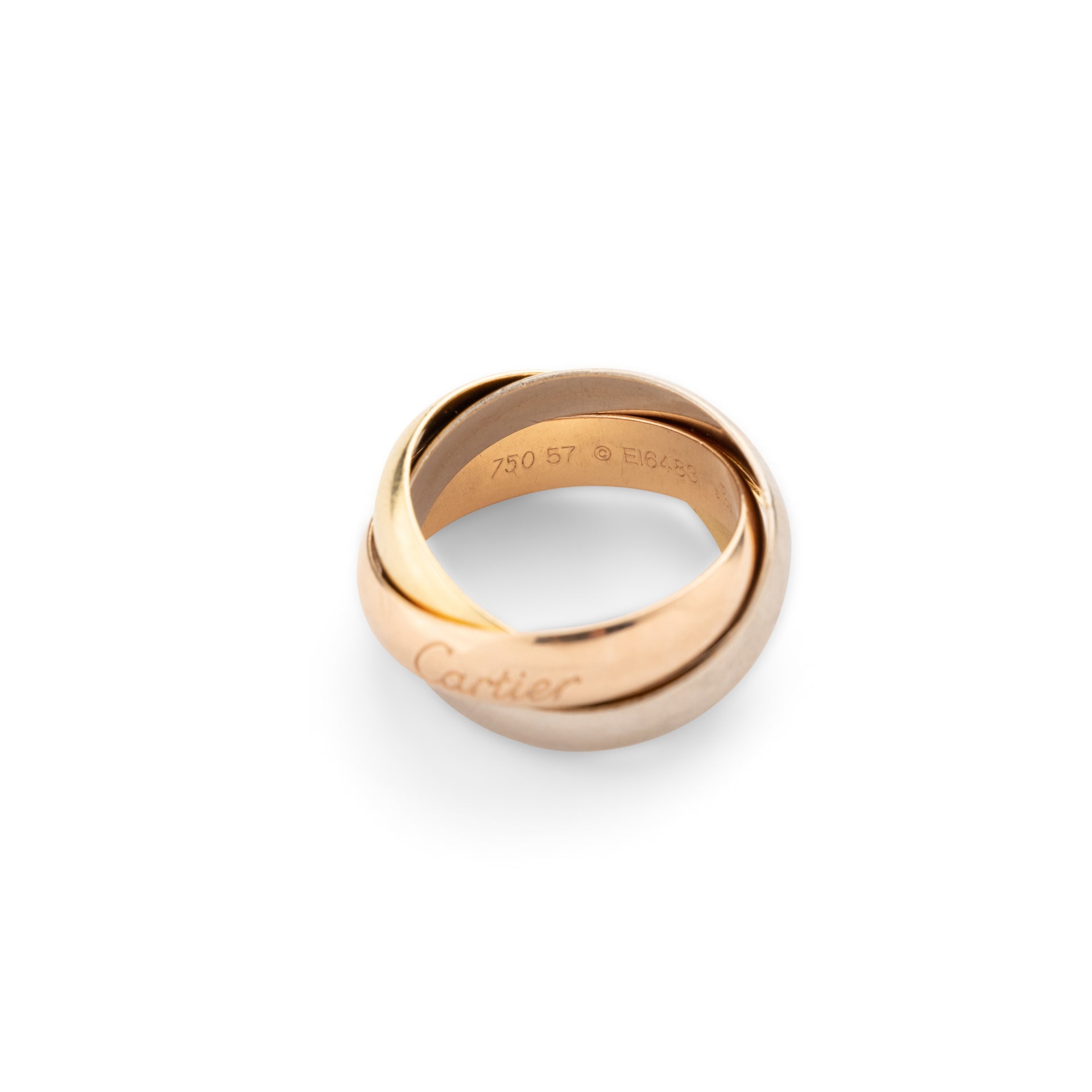 Cartier Trinity ring, three golds, 18K