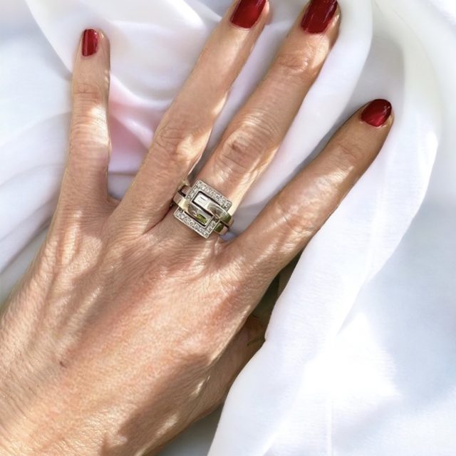 Bague Boucheron "déchainée", or gris et diamants