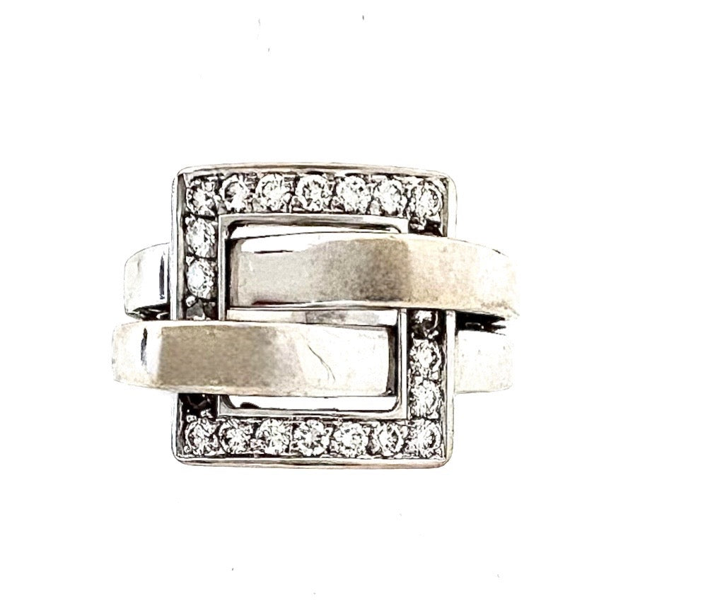 Bague Boucheron "déchainée", or gris et diamants
