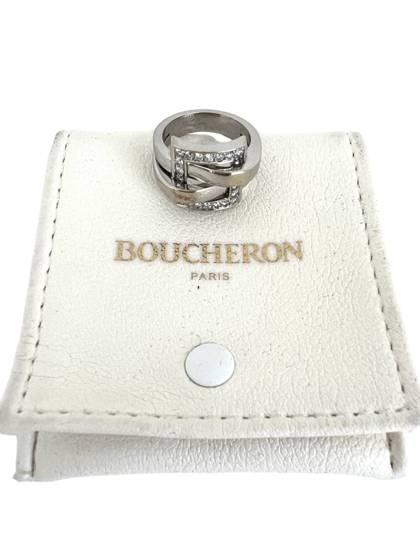 Bague Boucheron "déchainée", or gris et diamants