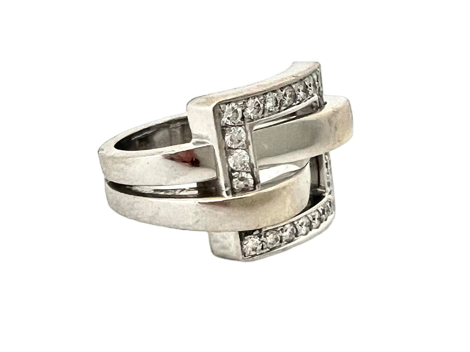 Bague Boucheron "déchainée", or gris et diamants